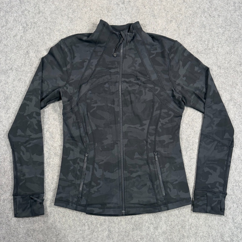 Lululemon Athletica Heritage Camo 365 Deep Coal Define Jacket Women's Size 12